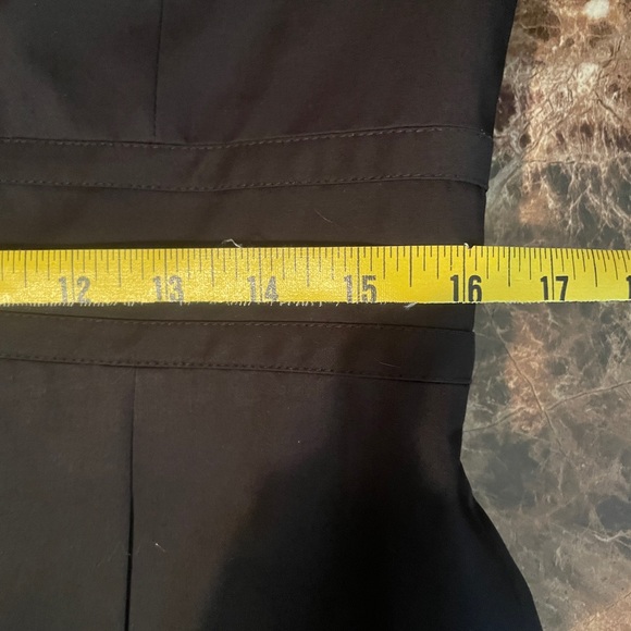 Ann Taylor Women's Size 2 Black Coat Collared Detailed Waist Snap Button Close - Picture 12 of 12